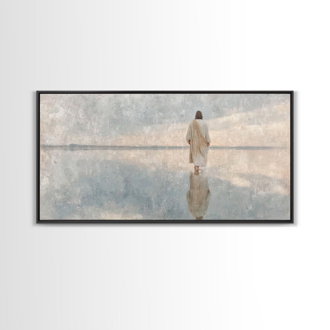 Path Of Grace | Framed Canvas Print | Christian Wall Art | Christian Art | Modern Christian Painting | Jesus Canvas Art | Christian Art Can
