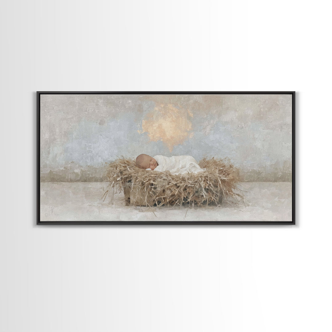 Star Of Mercy – Framed Canvas Print – Christian Christmas Art – Jesus Painting – Christian Wall Art – Christmas Canvas Wall Art – Christian