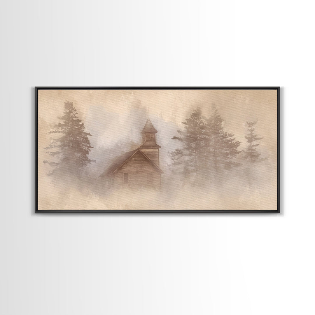 Humble Manger, Framed Canvas Print, Christian Art Print, Christmas Art, Christian Wall Art, Minimalist Christian Art