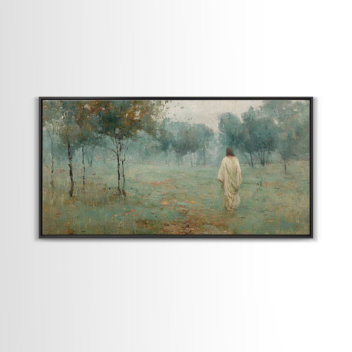 Majestic Calm, Framed Canvas Print, Christian Wall Art, Large Jesus Painting, Christian Art Canvas, Modern Christian Painting, Christmas Ar