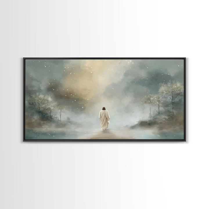 Sacred Horizon, Framed Canvas Print, Jesus Art Print, Christian Wall Art, Modern Christian Art, Christian Christmas Art, Christian Art Canv