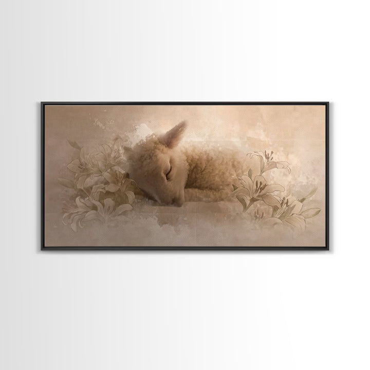 Restful Grace – Framed Canvas Print – Christian Art Canvas – Christian Art Print – Christian Wall Art – Subtle Christian Art – Christian Gi