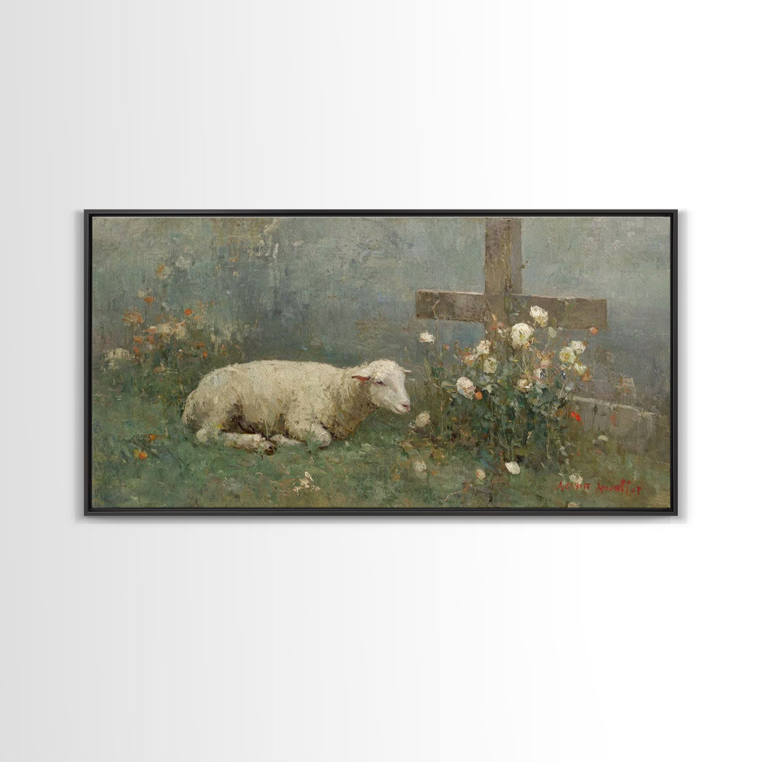 Cross Of Comfort – Framed Canvas Print – Christian Wall Art – Christian Art Print – Christian Art Canvas – Modern Christian Art – Christian