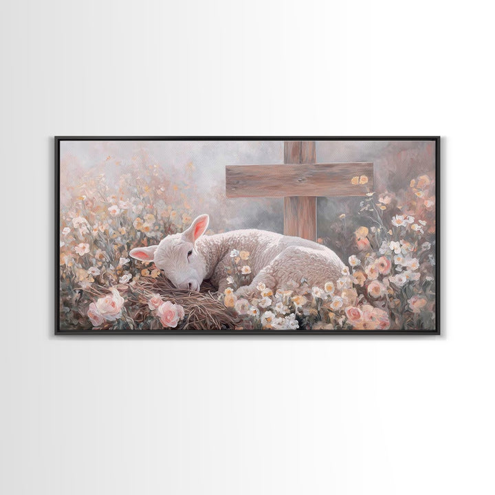 Easter Promise – Framed Canvas Print – Christian Wall Art – Christian Art Canvas – Christian Art Print – Modern Christian Painting – Christ
