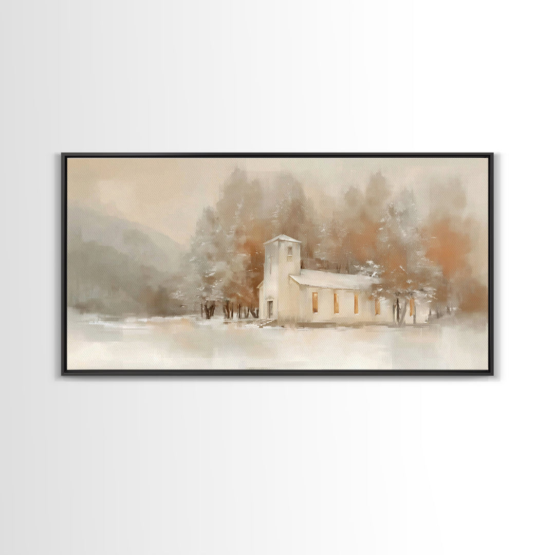 Sacred Stillness – Framed Canvas Print – Christian Art – Christian Wall Art – Vintage Christian Art – Christian Art Print – Christmas Wall