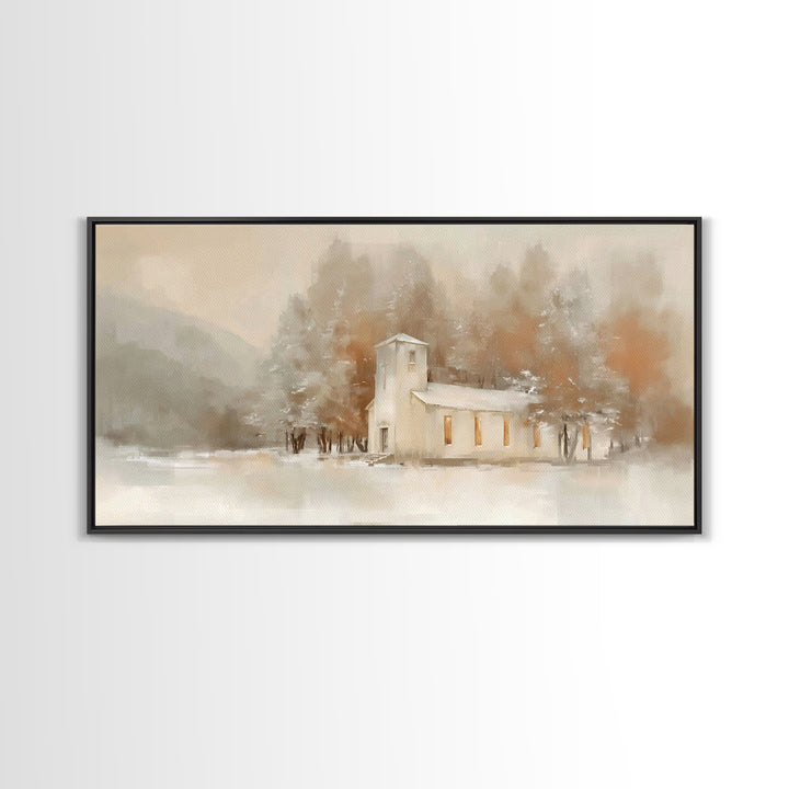 Sacred Stillness – Framed Canvas Print – Christian Art – Christian Wall Art – Vintage Christian Art – Christian Art Print – Christmas Wall