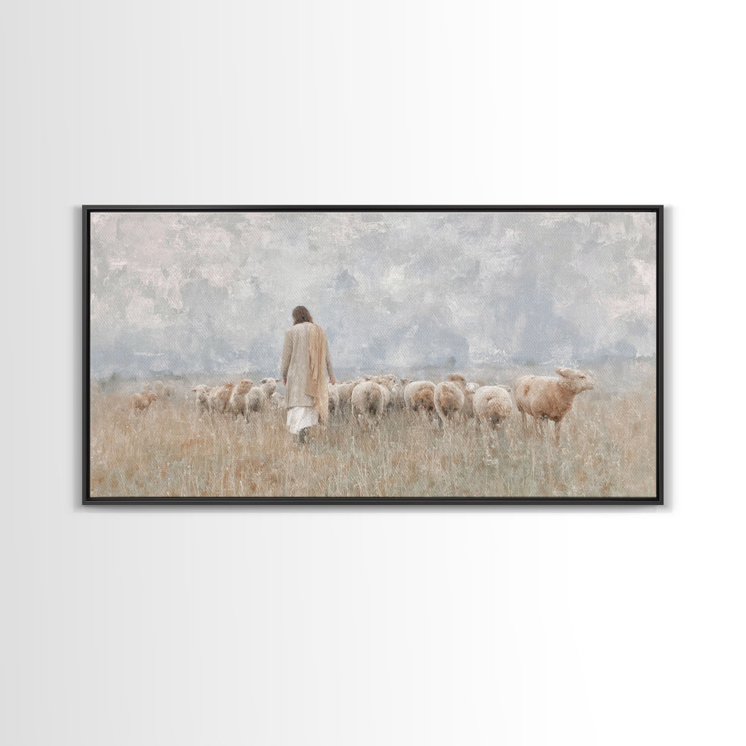 Fields Of Mercy – Framed Canvas Print – Christian Paintings – Christian Wall Art – Jesus Canvas Art – Christian Art Work – Modern Christian