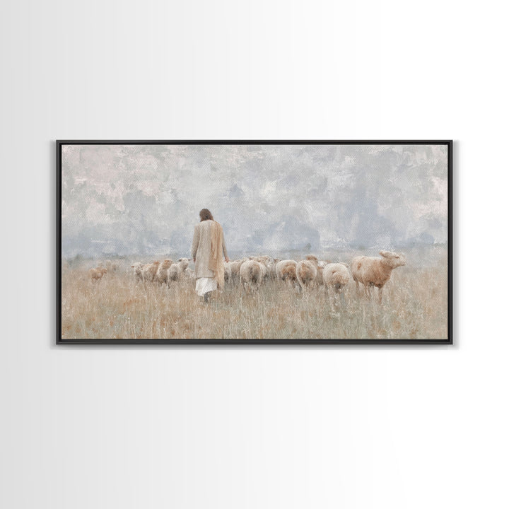 Fields Of Mercy – Framed Canvas Print – Christian Paintings – Christian Wall Art – Jesus Canvas Art – Christian Art Work – Modern Christian