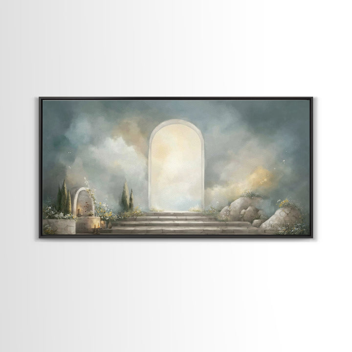 Heaven’s Gate – Framed Canvas Print – Christian Art Canvas – Christian Wall Art – Subtle Christian Art – Christian Decoration – Christian A