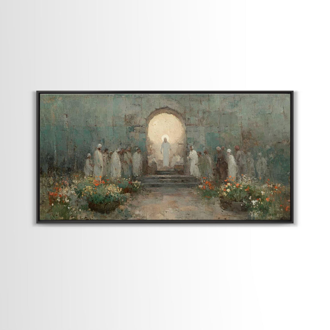 Holy Gathering – Framed Canvas Print – Christian Painting – Vintage Christian Art – Christian Wall Art – Christian Art Canvas – Christian G