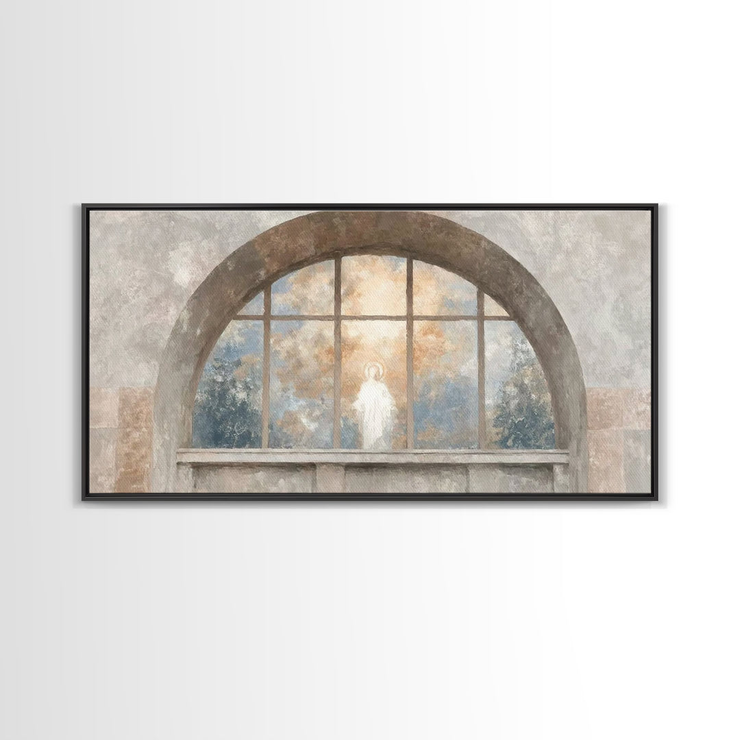 Radiant Window – Framed Canvas Print – Christian Wall Art – Christian Art Print – Subtle Christian Art – Christian Art Canvas – Christian D