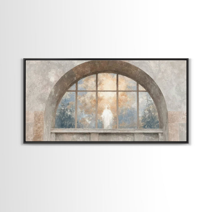 Radiant Window – Framed Canvas Print – Christian Wall Art – Christian Art Print – Subtle Christian Art – Christian Art Canvas – Christian D