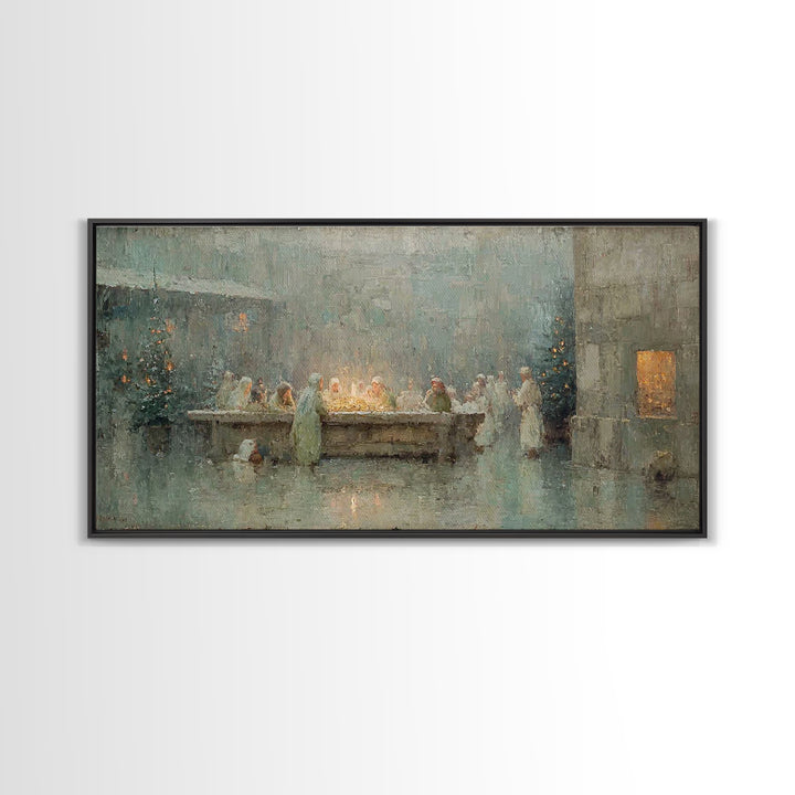 Silent Bethlehem | Framed Canvas Print | Christian Wall Art | Christian Art Canvas | Jesus Painting | Christmas Art | Christian Decor