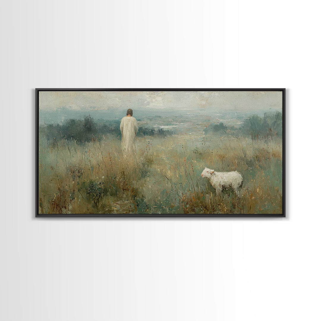 Autumn Mercy, Framed Canvas Print, Christian Art Canvas, Christian Wall Art, Jesus Painting, Christmas Art, Christian Decor, Faith Art