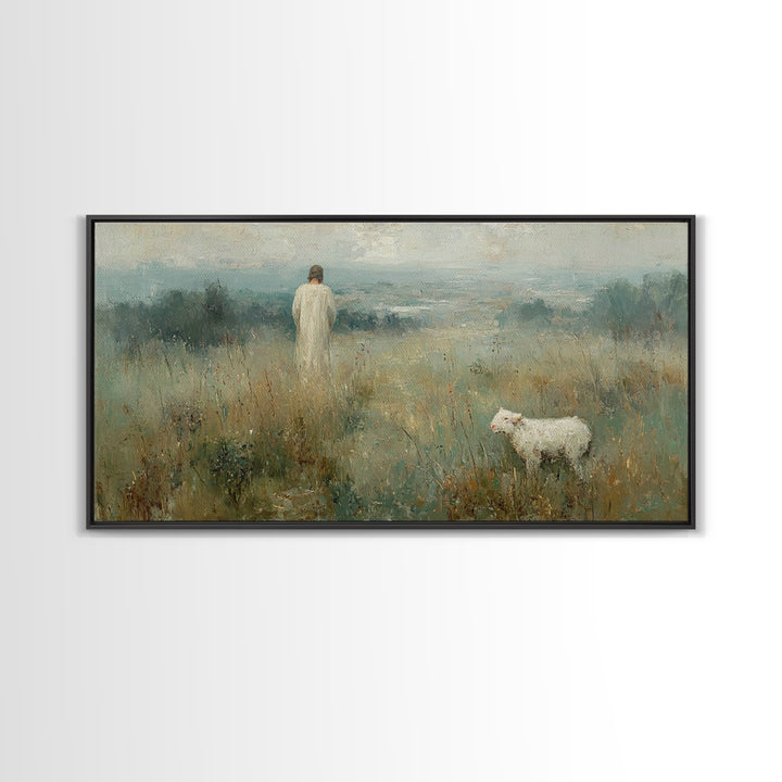 Autumn Mercy, Framed Canvas Print, Christian Art Canvas, Christian Wall Art, Jesus Painting, Christmas Art, Christian Decor, Faith Art