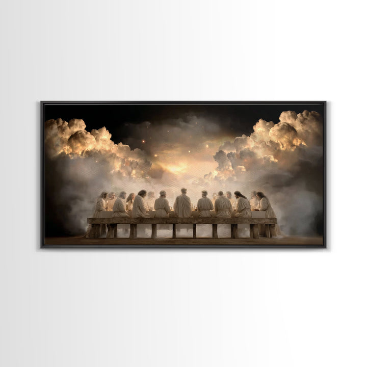 Sacred Gathering, Framed Canvas Print, Christian Wall Art, Christian Art Canvas, Jesus Painting, Christmas Art, Christian Decor, Faith Art