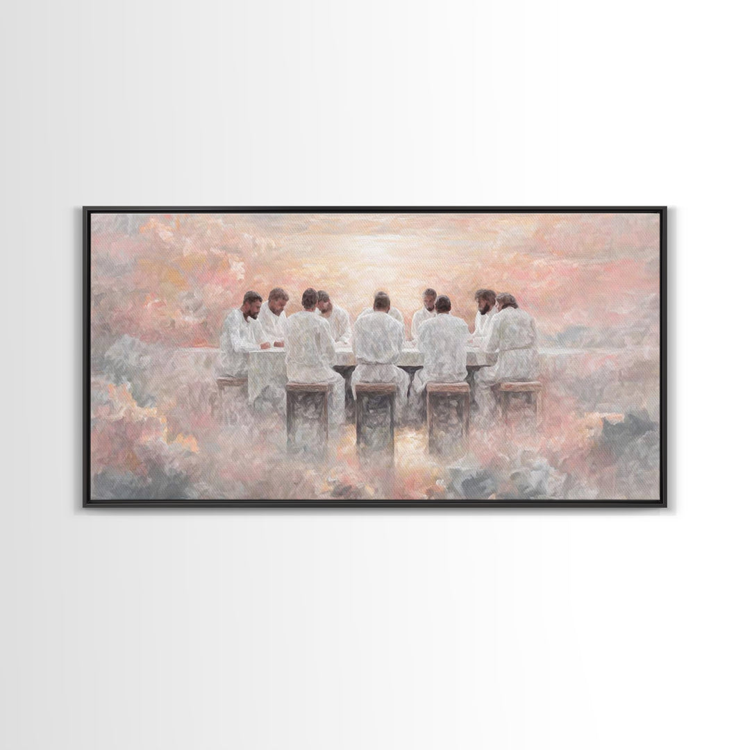 Heavenly Supper Light – Framed Canvas Print – Christian Wall Art – Christian Art Canvas – Jesus Painting – Christian Art – Christian Gift I