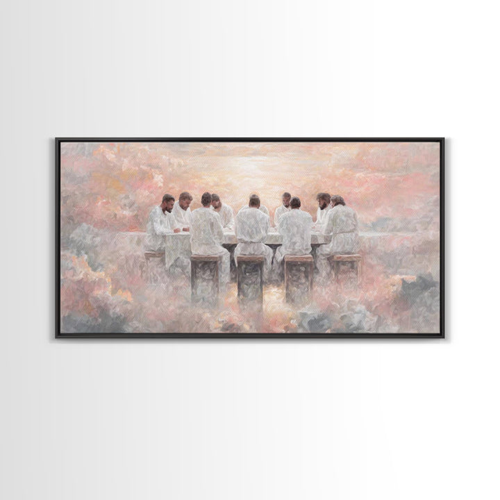 Heavenly Supper Light – Framed Canvas Print – Christian Wall Art – Christian Art Canvas – Jesus Painting – Christian Art – Christian Gift I