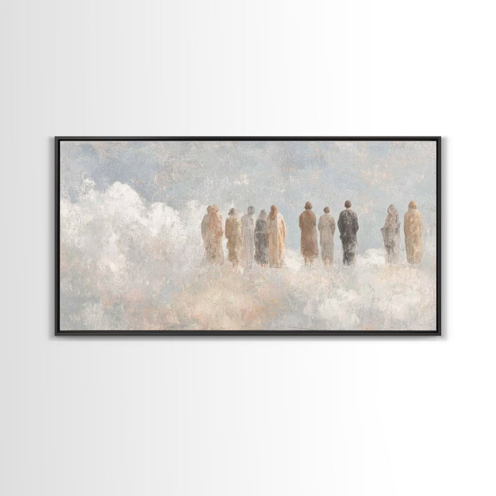 Cloudborne Witnesses, Framed Canvas Print, Christian Art Canvas, Christian Wall Art, Christian Art, Christian Painting, Subtle Christian Ar