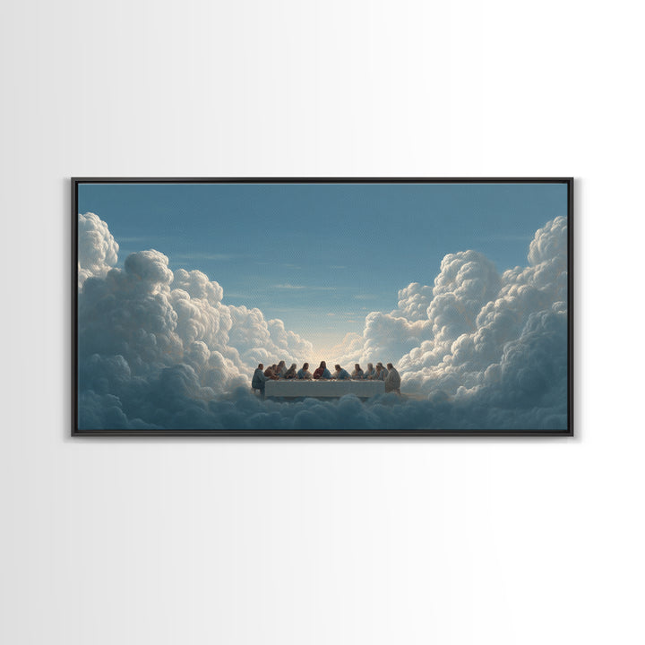 Celestial Banquet Rise – Framed Canvas Print – Christian Art – Christian Wall Art – Christian Art Canvas – Jesus Painting – Christian Gift