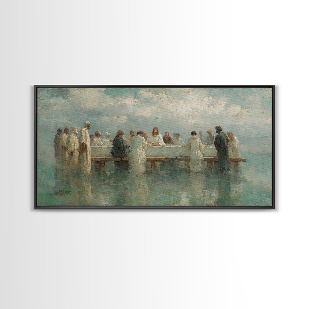 Sacred Fellowship Sky | Framed Canvas Print | Christian Art Canvas | Jesus Painting | Christian Wall Art | Christian Art | Christian Decor