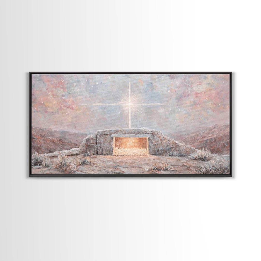 Star Over Bethlehem | Framed Canvas Print | Christian Wall Art | Christian Christmas Art | Christmas Art | Christian Art Canvas | Christian