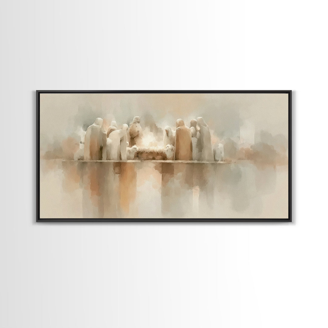 Holy Family Grace – Framed Canvas Print – Christian Art – Christian Art Canvas – Christian Christmas Art – Christmas Art – Christian Wall A