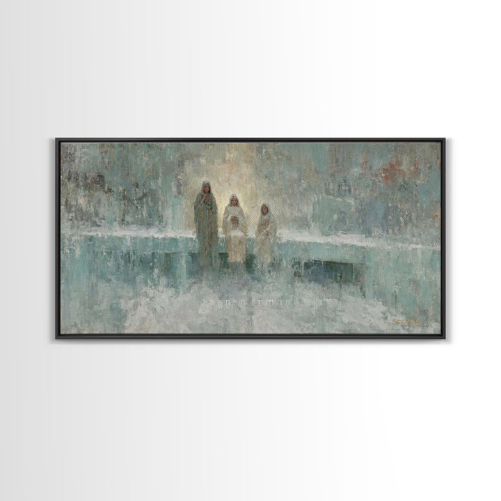 Family Of Light, Framed Canvas Print, Christian Art Canvas, Christian Art, Christian Christmas Art, Christmas Art, Christian Wall Art