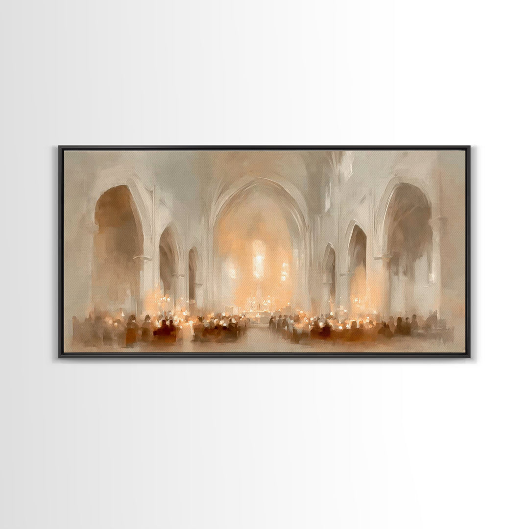 Sanctuary of Hope | Framed Canvas Print | Christian Art Canvas | Christian Wall Art | Christmas Art Prints | Christian Christmas Decor | Mo