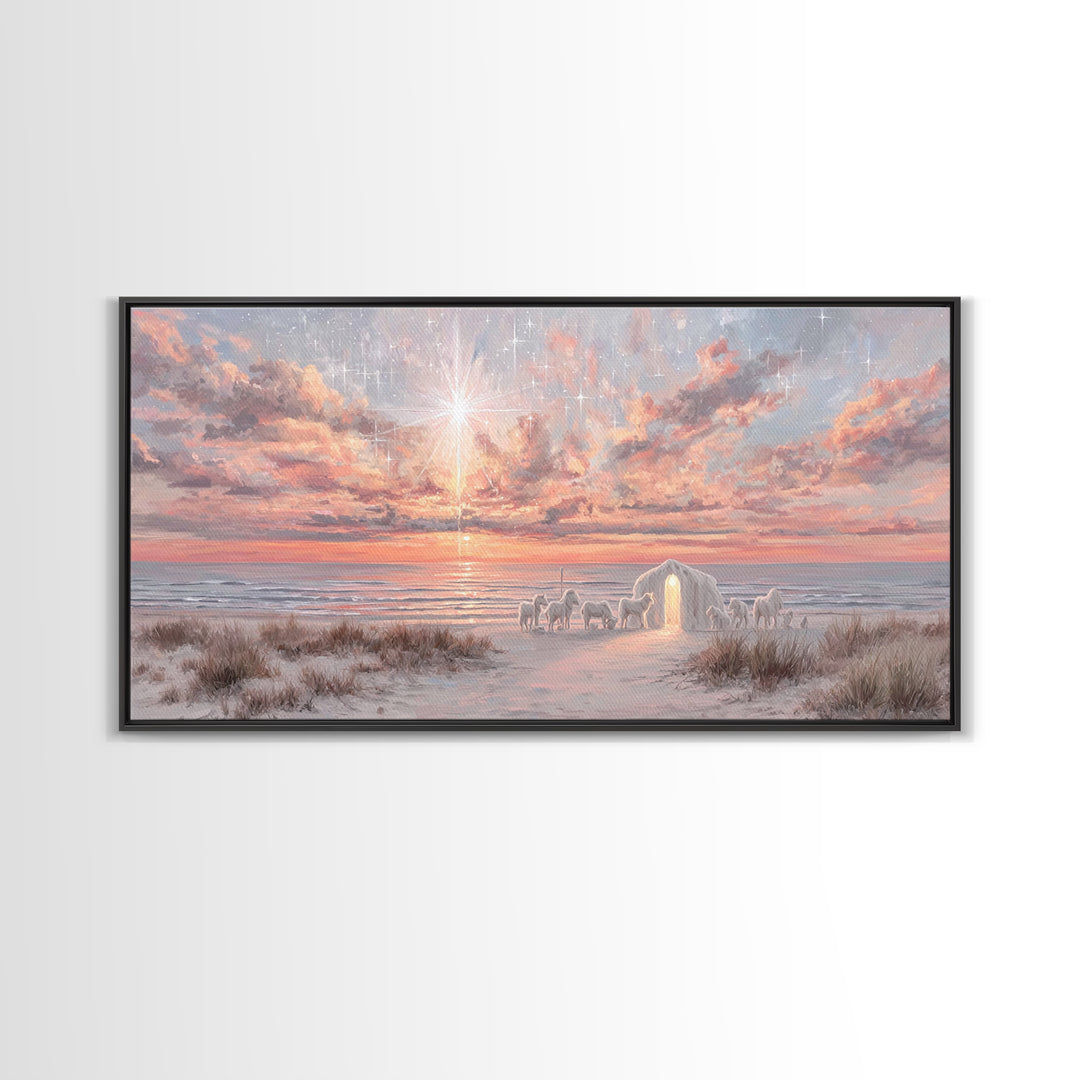 Star of Dawn – Framed Canvas Print – Christian Wall Art – Christmas Art Prints – Christian Christmas Art – Christian Art Canvas – Christian