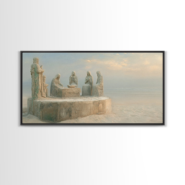 Mystic Meeting – Framed Canvas Print – Christian Art Work – Modern Christian Art – Christian Wall Art – Christian Christmas Art – Jesus Art