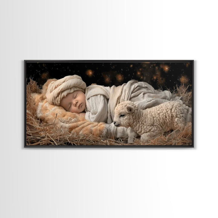Pure Promise – Framed Canvas Print – Christian Art Canvas – Christian Wall Art – Modern Christian Art – Christian Christmas Art – Jesus Art