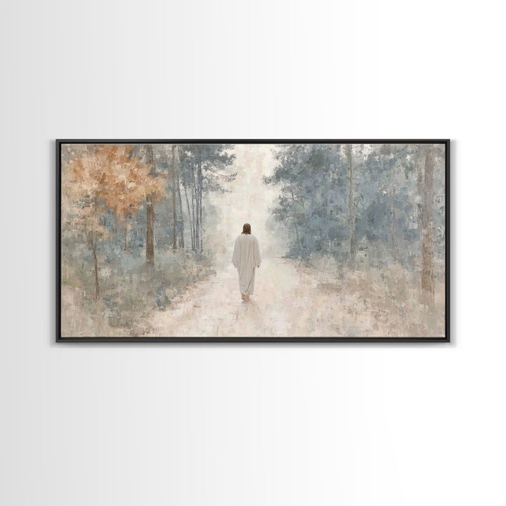 Path of Grace – Framed Canvas Print – Christian Art Print – Jesus Painting – Christian Wall Art – Minimalist Christian Art – Christian Art