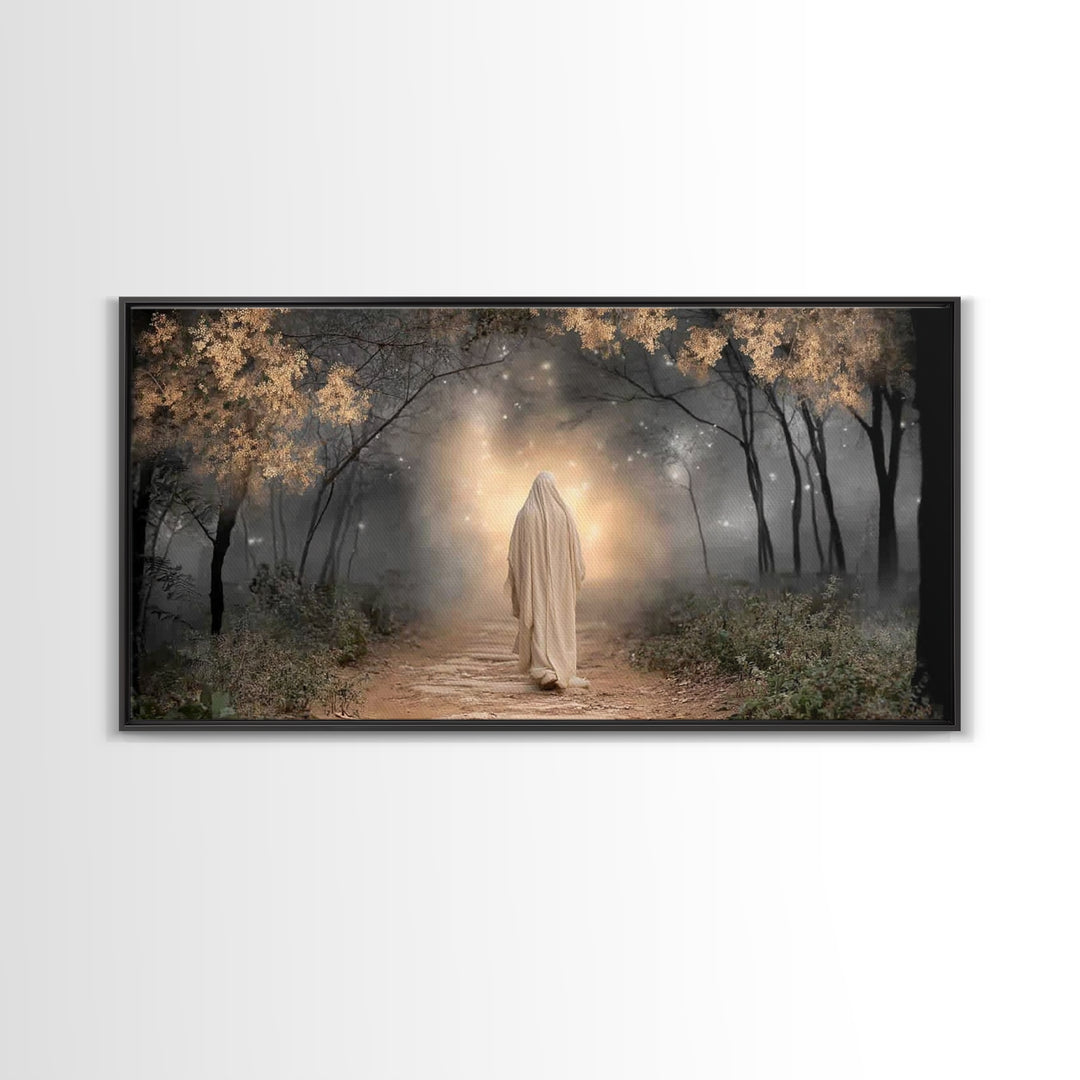 Sacred Pathway – Framed Canvas Print – Jesus Painting – Christian Art Canvas – Christian Wall Art – Modern Christian Art – Christian Art Pr