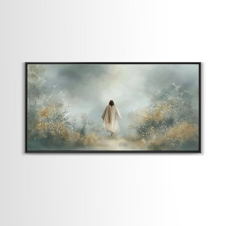 Heavenly Ascent – Framed Canvas Print – Christian Art – Christian Wall Art – Jesus Painting – Christian Art Canvas – Subtle Christian Art