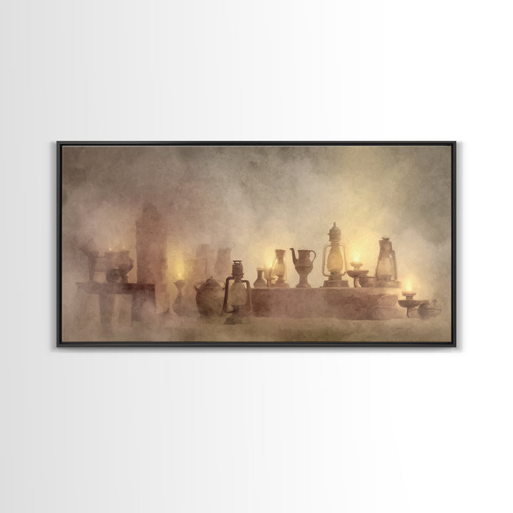 Golden Vessels – Framed Canvas Print – Christian Wall Art – Christian Art Canvas – Christian Christmas Art – Christian Gift – Jesus Paintin