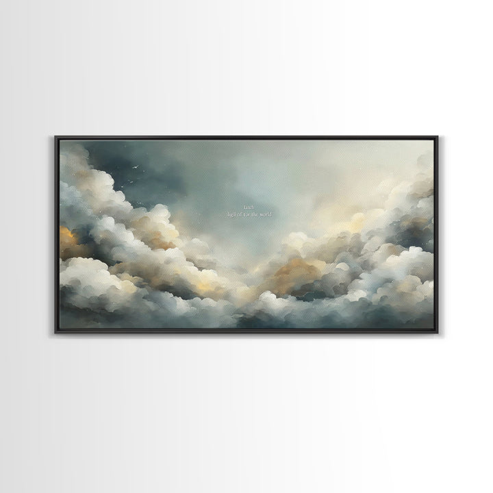 Clouds Of Glory – Framed Canvas Print – Christian Wall Art – Christian Christmas Art – Christian Art Canvas – Christian Art Print – Christi