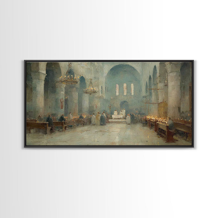 Holy Gathering | Framed Canvas Print | Christian Wall Art | Christian Art Canvas | Christian Art Painting | Christian Christmas Art | Chris