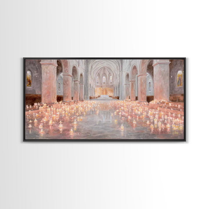 Sanctuary Of Light – Framed Canvas Print – Christian Wall Art – Christian Art Canvas – Christmas Art – Jesus Painting – Christian Decoratio