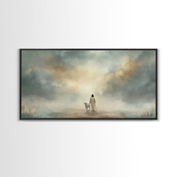 Heavenly Path – Framed Canvas Print – Christian Art Canvas – Christian Wall Art – Modern Christian Art – Jesus Painting – Christian Decor