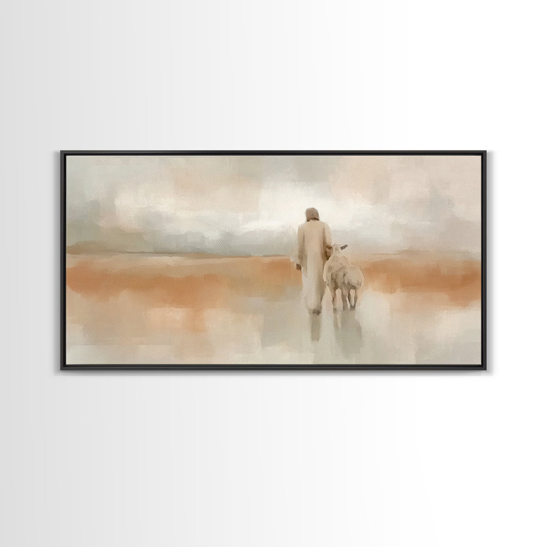 Path Of Mercy | Framed Canvas Print | Christian Art Canvas | Jesus Painting | Modern Christian Art | Christmas Wall Art