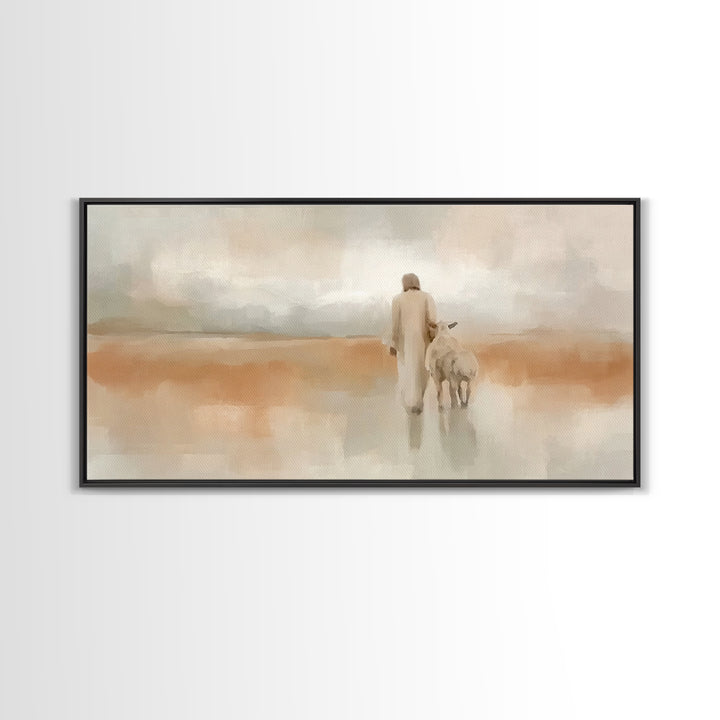 Path Of Mercy | Framed Canvas Print | Christian Art Canvas | Jesus Painting | Modern Christian Art | Christmas Wall Art