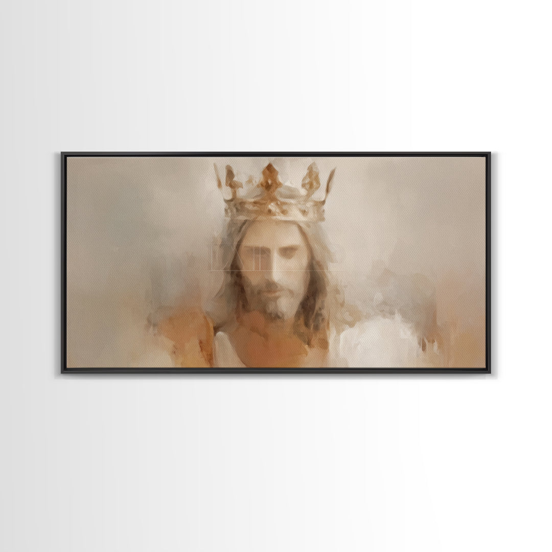 Crown Of Glory | Framed Canvas Print | Christian Art Canvas | Jesus Painting | Modern Christian Art | Christian Wall Art | Christian Art Pr