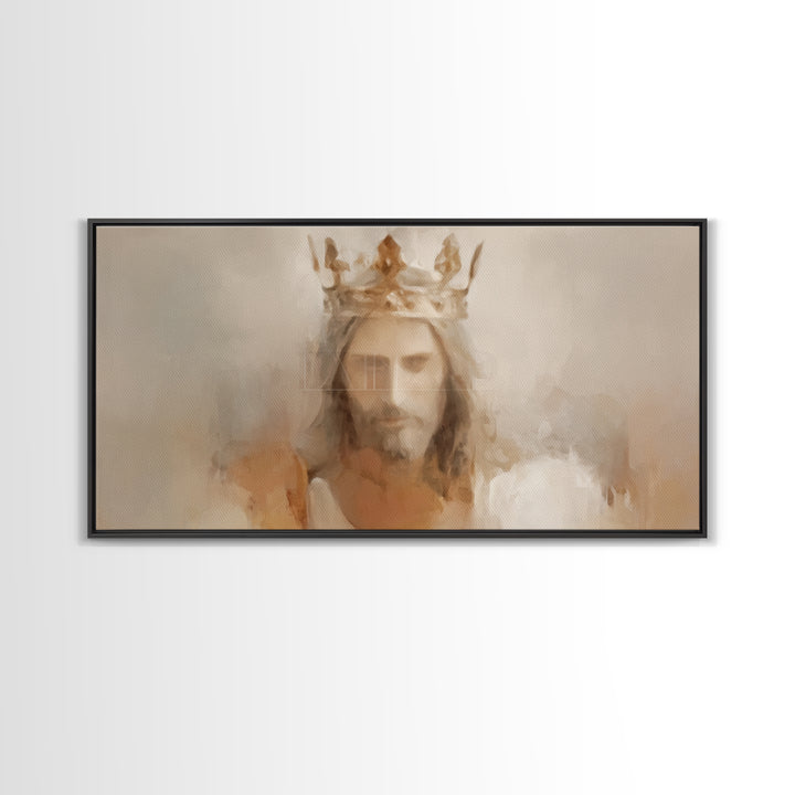 Crown Of Glory | Framed Canvas Print | Christian Art Canvas | Jesus Painting | Modern Christian Art | Christian Wall Art | Christian Art Pr