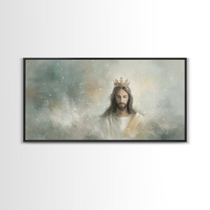 Majestic Light, Framed Canvas Print, Christian Art Canvas, Jesus Painting, Modern Christian Art, Christian Art, Christmas Wall Art