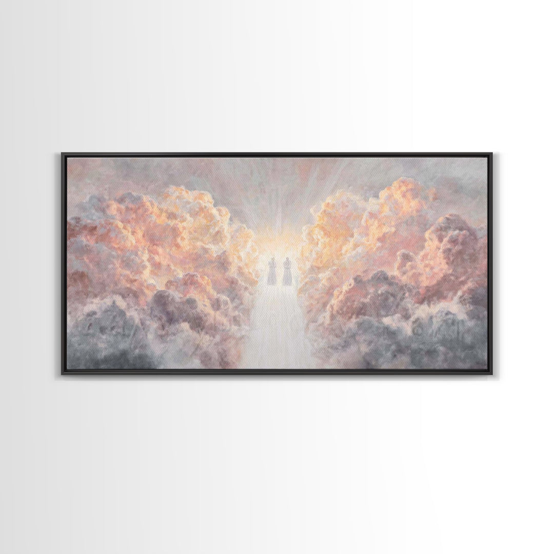 Radiant Messengers - Framed Canvas Print - Christian Christmas Art - Christian Painting - Framed Christian Art - Christmas Canvas Wall Art