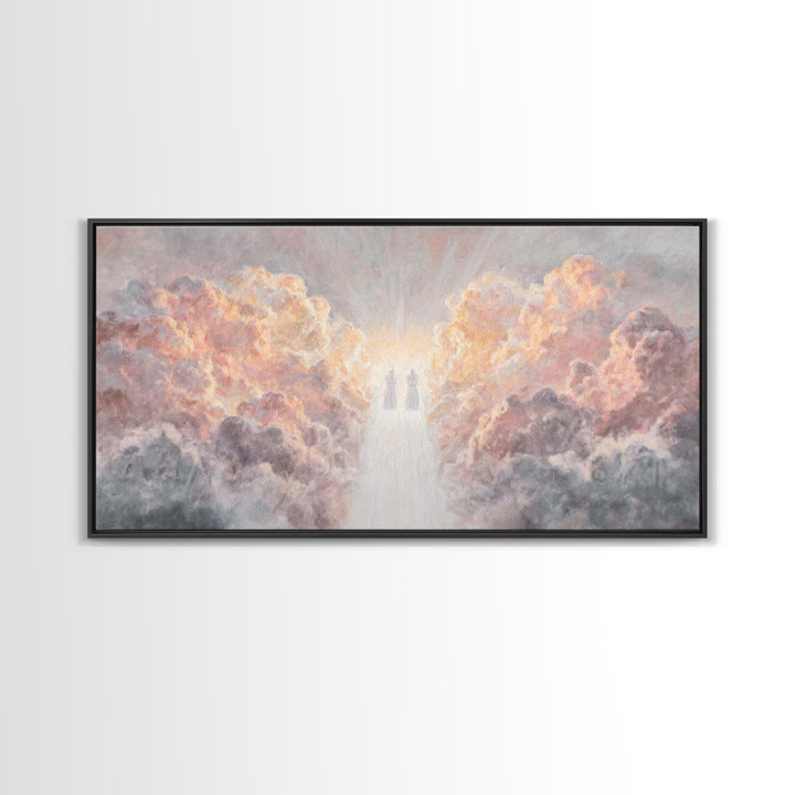 Radiant Messengers - Framed Canvas Print - Christian Christmas Art - Christian Painting - Framed Christian Art - Christmas Canvas Wall Art