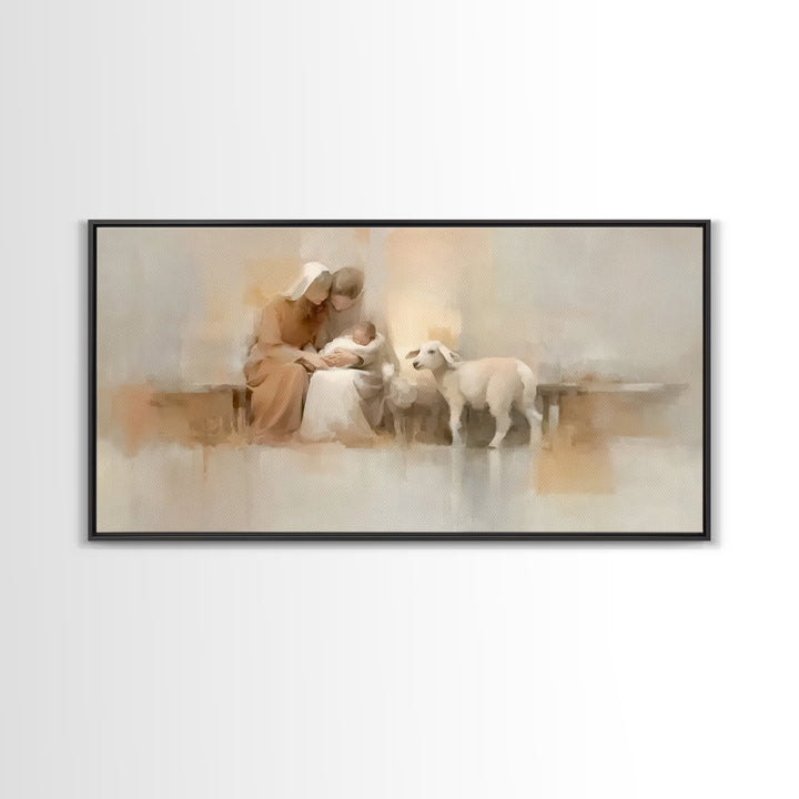Holy Family Calm – Framed Canvas Print – Christian Wall Art – Christian Christmas Art – Christian Art Canvas – Christmas Art – Christian De