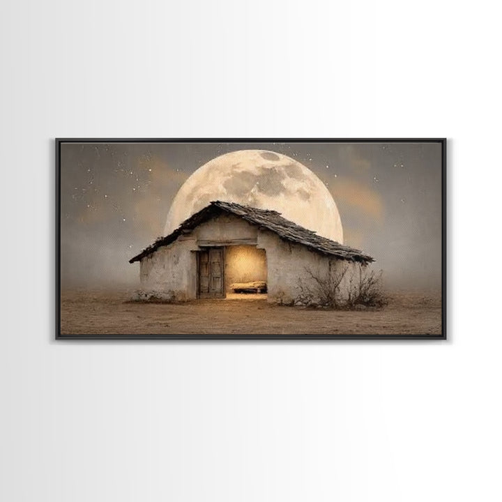 Bethlehem Stillness – Framed Canvas Print – Christian Christmas Art – Christian Art Canvas – Christian Wall Art – Christian Decor – Christm