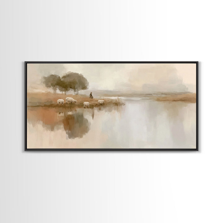 Fields Of Mercy, Framed Canvas Print, Christian Art Canvas, Christian Wall Art, Christian Christmas Art, Jesus Painting, Christmas Art Prin
